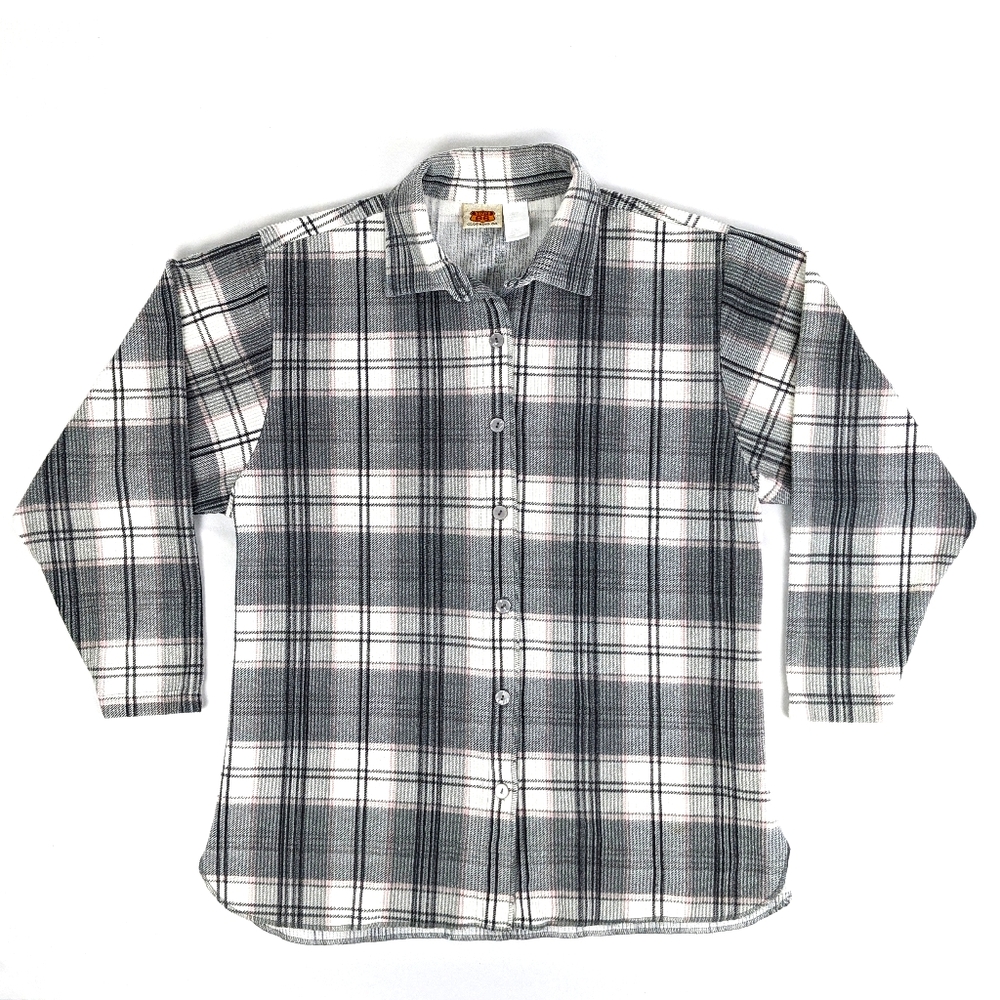 Route 66 Womens Long Sleeve Plaid Button Up Shirt